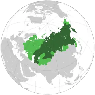 *&nbsp;Контролируемая территория в феврале 1919
* &nbsp;Заявленная территория