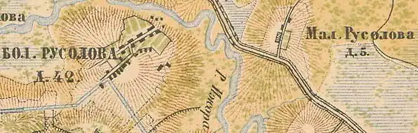 План деревни Руссолово. 1885 год