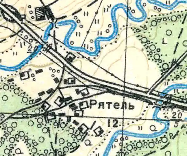 План деревни Ряттель. 1938 год