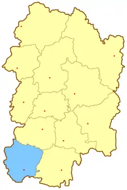 Данковский уезд на карте