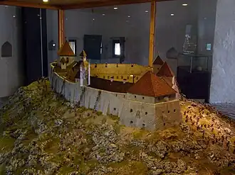 Макет замка в здании музея