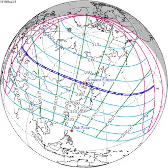 Солнечное затмение31 июля 1981 года
