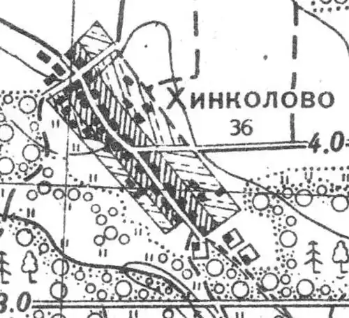 План деревни Старое Хинколово. 1939 год