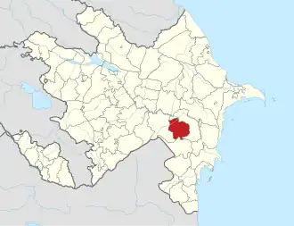 Саатлинский район на карте