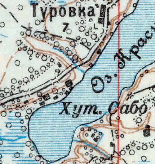 План деревни (хуторов) Сабо. 1926 год