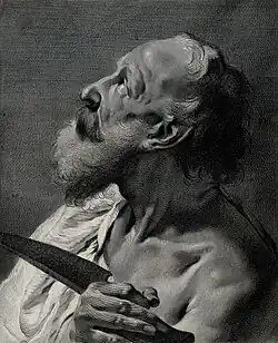 Святой Варфоломей. По картине Дж. Б. Пьяццетты. Офорт