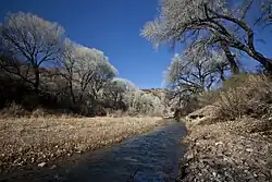 Верхнее течение реки в январе 2010 года