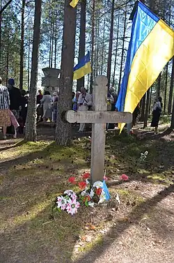 Памятный крест с надписью: «Убієнним синам України».