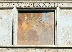 Фреска на фасаде здания