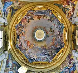 Роспись купола главной капеллы церкви Санта-Мария-Маддалена-деи-Пацци. Фреска, Флоренция