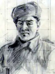 Портрет старшины Сапара Рубаева работы художника Макарова Василия Макаровича