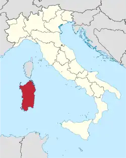 Сардиния на карте