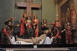 Оплакивание Христа. Андреа да Милано. 1528. Дерево, роспись