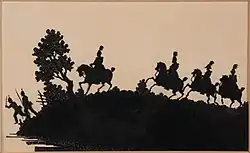 Военная сцена, силуэт