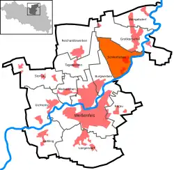 Шкортлебен на карте городского округа