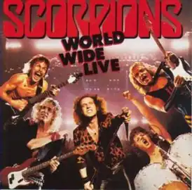 Обложка альбома Scorpions «World Wide Live» (1985)
