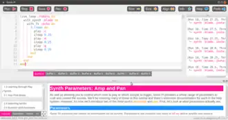 Скриншот программы Sonic Pi