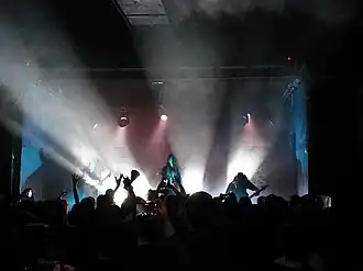 Second To Sun на выступлении в Санкт-Петербурге в 2021 году