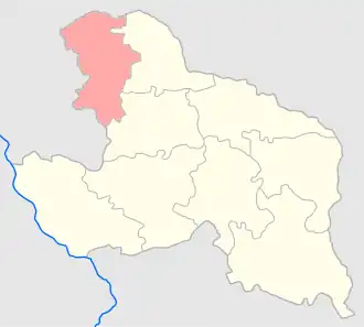 Венгровский уезд на карте