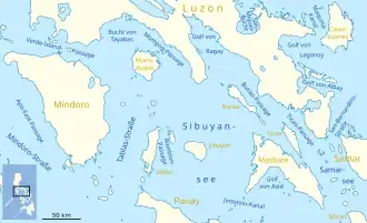 Море Сибуян на карте