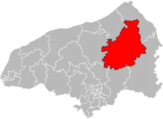 Кантон на карте департамента Приморская Сена