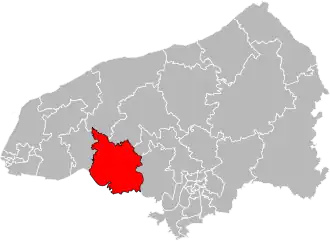 Кантон на карте департамента Приморская Сена