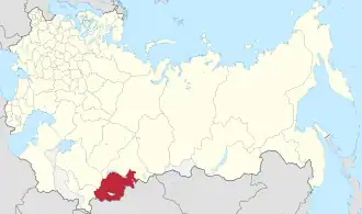 Семиреченская область на карте