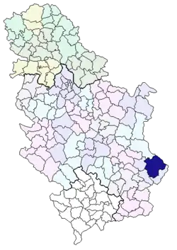 Пирот на карте