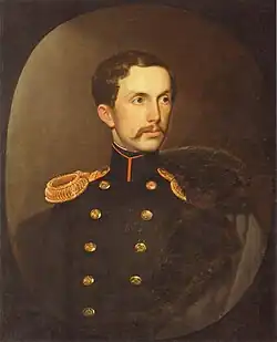 Портрет Сергея Николаевича Верёвкина работы Д. П. Маляренко, 1852 г.