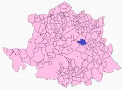 Расположение муниципалитета Серрехон на карте провинции