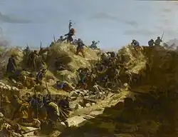 Смерть полковника Р. де Брансьона во время осады Севастополя 7 июня 1855 (Версаль)