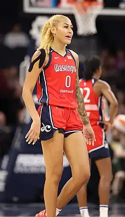 Остин в игре за «Вашингтон Мистикс» против «Миннесота Линкс» (15 августа 2024 года)