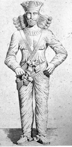 Реконструкция статуи Шапура I Джорджем Роулинсоном, 1876 г.