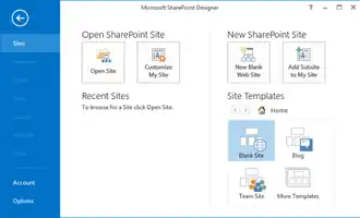 Скриншот программы Microsoft SharePoint Designer