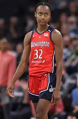 Уокер-Кимбру в игре за «Вашингтон Мистикс» против «Миннесота Линкс» (6 июля 2024 года)