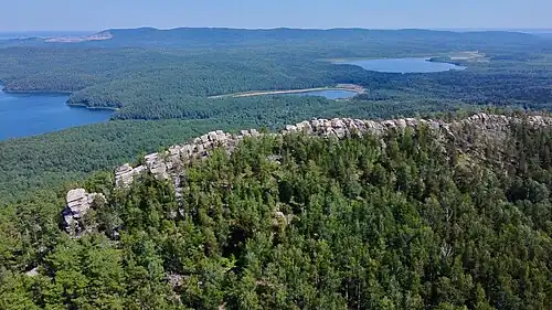 Вид на озёра Малый и Большой Каган