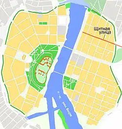 На карте Великого Новгорода