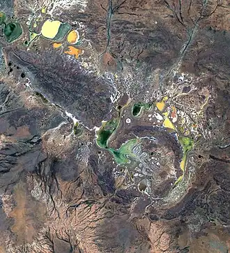 Вид кратера Шумейкер из космоса