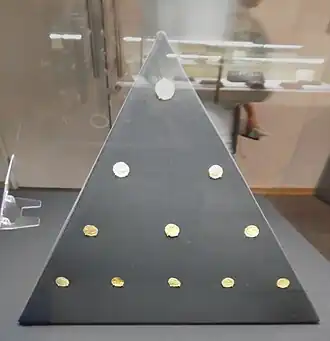 Монеты Византийской империи, найденные в гробнице. Музей «Хархорум».