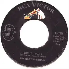Обложка сингла The Isley Brothers «Shout» (1959)