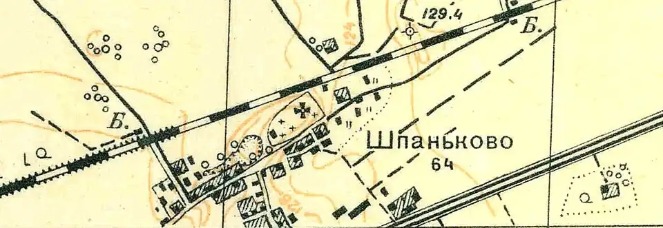 План деревни Шпаньково. 1931 год