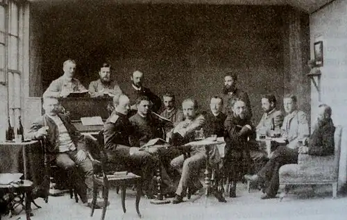 Группа финских переселенцев. Начальник военного поста поручик Биерксянс (1870)