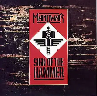 Обложка альбома Manowar «Sign of the Hammer» (1984)