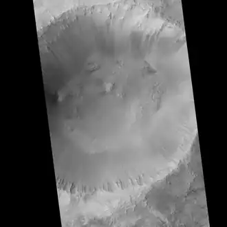 Кратер Седона, снятый с орбиты аппаратом MRO, камерой выcкого разрешения HiRISE.