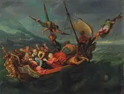 Христос в море Галилейском. 1641. Дерево, масло. Частное собрание