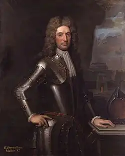 Портрет сэра Стрейншема Мастера[англ.]. Около 1714Х., м.. 123,5 × 101 смНациональная портретная галерея, Лондон