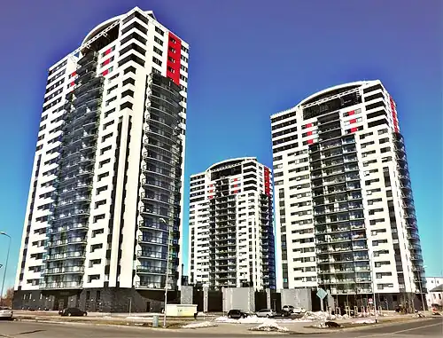 «Высотки Скансте», вид от ул.&nbsp;Гростонас