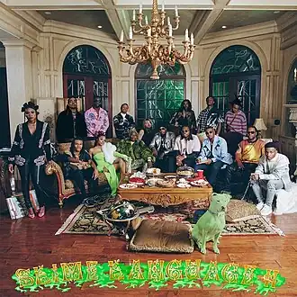 Обложка альбома YSL Records, Янг Тага и Gunna «Slime Language 2» (2021)