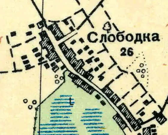 План деревни Слободка. 1931 год
