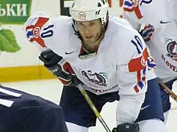 Деян Варл в матче против США на чемпионате мира 2008